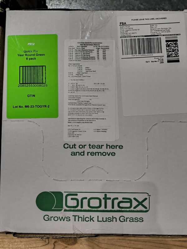 Growtrax Biodegradable Grass Seed Mat, Year Round Green - 6 pack of 50sq ft Rolls - Image 2