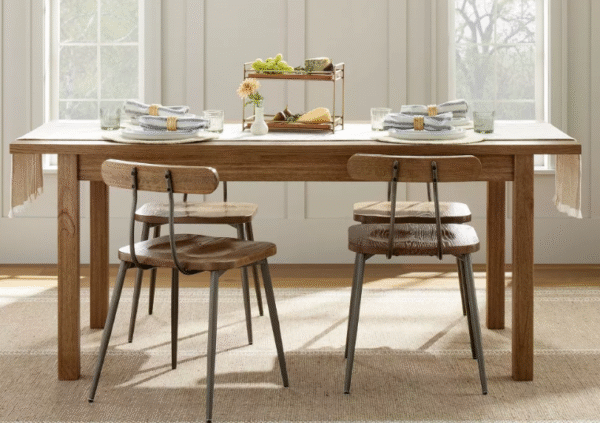 Plank Top Rectangular Wood Dining Table - Hearth & Hand™ color Aged Oak