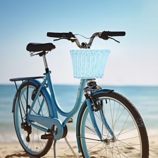 Steady Doggie Bike Basket - Front Bike Baskets - Bicycle Basket - Easy Installation - Hand-Woven Pol - Image 6