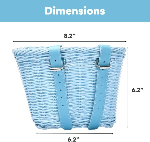 Steady Doggie Bike Basket - Front Bike Baskets - Bicycle Basket - Easy Installation - Hand-Woven Pol - Image 3