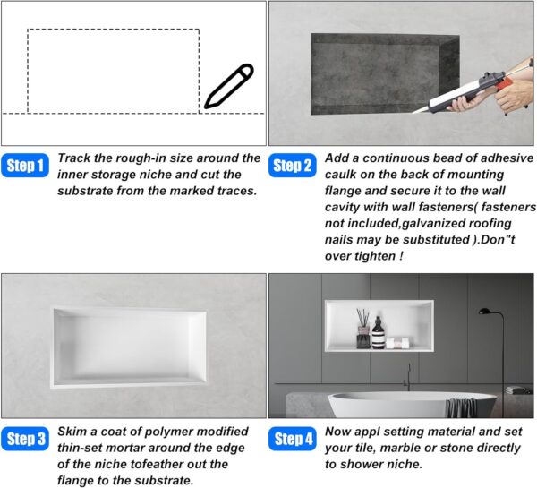 24"x12" Shower Niche Insert - Image 6