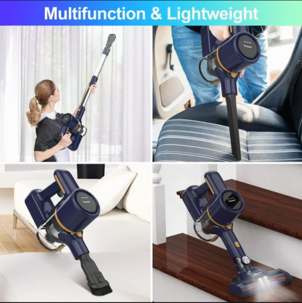 Cordless vacuum cleaner, 6-in-1 Multifunction Lightweight Quiet, Vacuum Cleaners for Home Pet Hair-N7P - Image 2