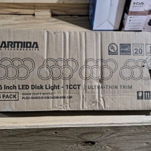 PARMIDA (24 Pack) 5/6 Inch Dimmable LED Disk Light