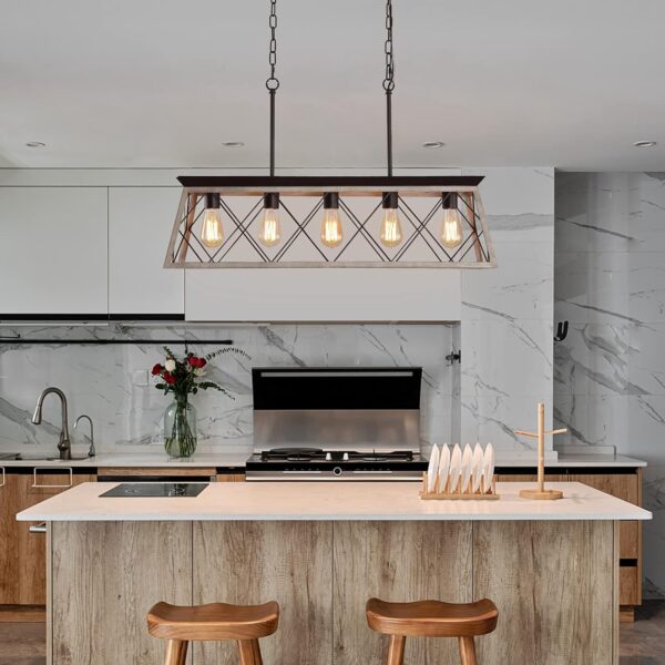 Farmhouse Rustic Vintage Look Linear Light Fixture - Image 3