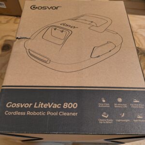 103 Gosvor LiteVac 800 Cordless Robotic Pool Cleaner – Above‑Ground 90 Min
