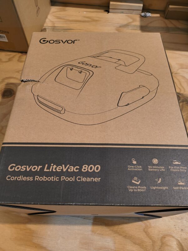 103 Gosvor LiteVac 800 Cordless Robotic Pool Cleaner – Above‑Ground 90 Min