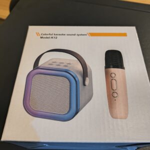 629 K12 Mini Karaoke Toy Speaker with Wireless Microphone - Bluetooth Rechargeable Speaker for Kids Girls and Boys