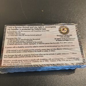 632 Bulk Pack ADA Service Animal Rights & Limitations Cards (Americans with Disabilities Act)