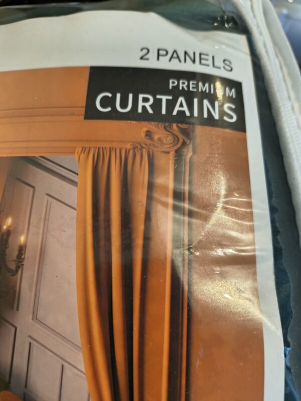 101 Modern Blue Green Blackout Curtains 96 Inch with Grommets 2 Panel Set Bedroom Drapes - Image 2
