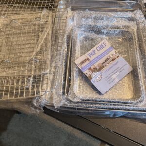 106 P&P Chef Premium Baking Pans with Racks - Commercial Grade, Non-Stick, Oven Safe, Bakeware Set