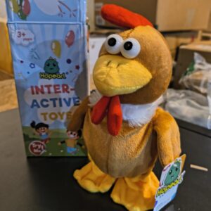 116 Hopearl Talking Chicken Plush Toy – Interactive Walking & Talking Chick, 9" Animated Toy for Toddlers, Repeats What You Say in Funny Voice