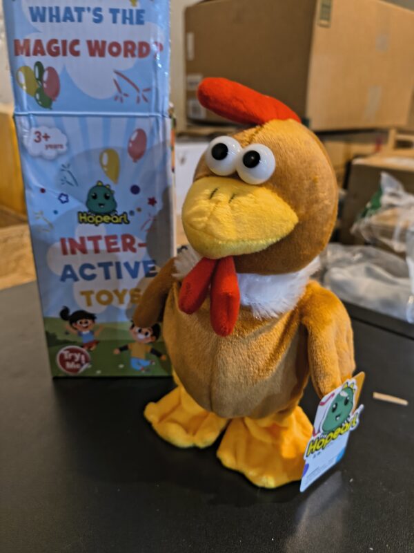 116 Hopearl Talking Chicken Plush Toy – Interactive Walking & Talking Chick, 9" Animated Toy for Toddlers, Repeats What You Say in Funny Voice