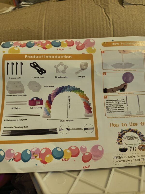 118 Balloon Kit with Pump – 100 Latex Balloons, Balloon Arch Strip, Dual-Action Hand Pump – Party Decoration Set - Image 2