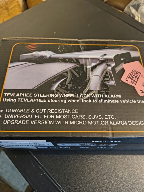 119 Tevlaphee Heavy-Duty Steering Wheel Lock – Anti-Theft Security Device with 5-Digit Combination, Universal Fit for Cars, SUVs, and Trucks - Image 3