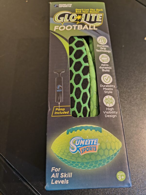 121 GlowCity LED Light-Up Football – Official Size 6, Dual LED Lights, 30 Hours Playtime, Batteries Included, Ideal for Nighttime Games