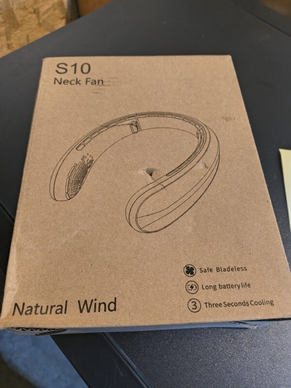 146 S10 Portable Neck Fan – Hands-Free Wearable Cooling Fan, USB Rechargeable, Natural Wind