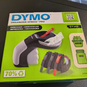 149 DYMO Embossing Label Maker Starter Kit – 3 DYMO Label Tapes, Xpress Pro, Ergonomic Design for Home & Crafting