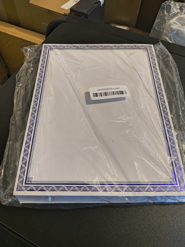 151 96-Pack Blue Certificate Paper – Premium Quality, Printable Awards & Recognition Sheets