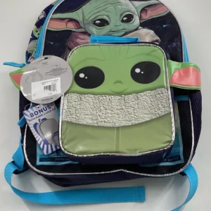 305 Disney Star Wars Mandalorian Backpack & Lunch Bag Set | Kids Unisex | Din Djarin Grogu Prints