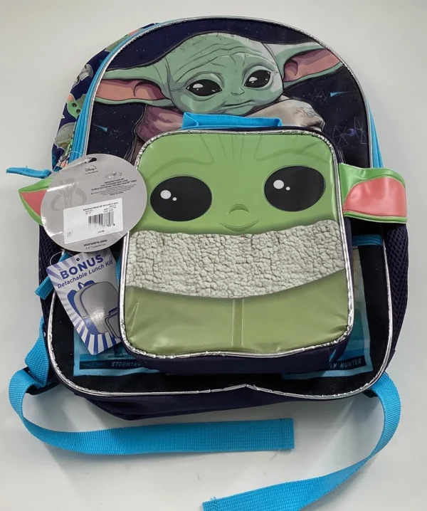 305 Disney Star Wars Mandalorian Backpack & Lunch Bag Set | Kids Unisex | Din Djarin Grogu Prints