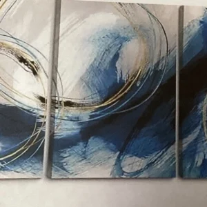308 Set of 3 Abstract Canvas Wall Art Panels | 16x24 Inches | Pictures Included