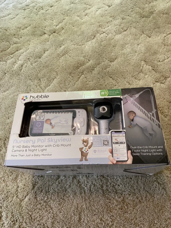 300 Hubble Nursery Pal Skyview 5" HD Baby Monitor Camera Crib Mount WiFi Alexa Google - Image 7
