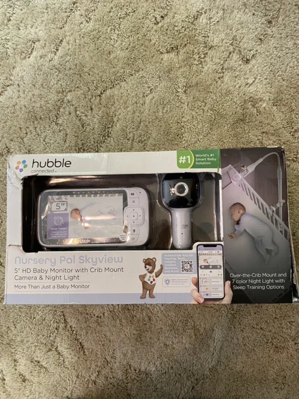300 Hubble Nursery Pal Skyview 5" HD Baby Monitor Camera Crib Mount WiFi Alexa Google - Image 6
