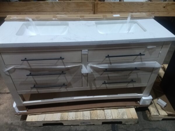 Modern 60" Double Sink Vanity for Master Baths & Shared Spaces