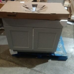 13 Project Source Dover 36-in Light Gray Single Sink Bathroom Vanity - White Cultured Marble Top