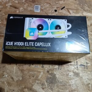4   Corsair iCUE H100i ELITE CAPELLIX Liquid CPU Cooler - 240mm Radiator, RGB Lighting