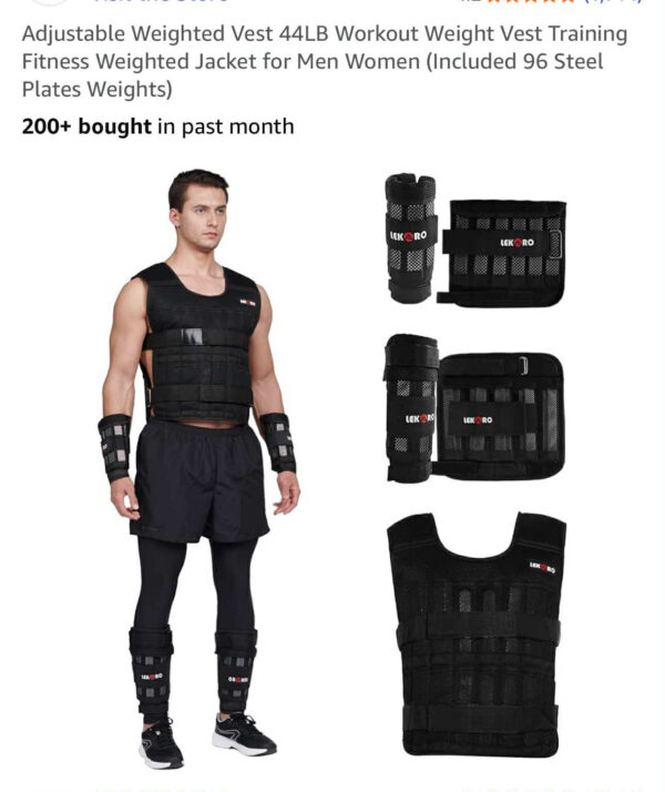 25 Weighted Training Vest Set - Adjustable & Comfortable