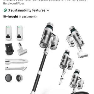 29 New 15-in-1 Cordless Vacuum Cleaner with 2 Batteries & Charging Dock