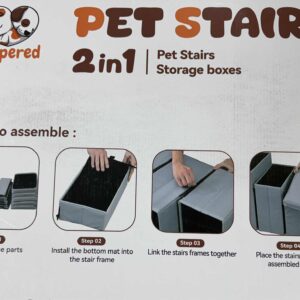 28 4-Step Wider Dog Steps for High Beds & Windows - Folding Storage Pet Stair