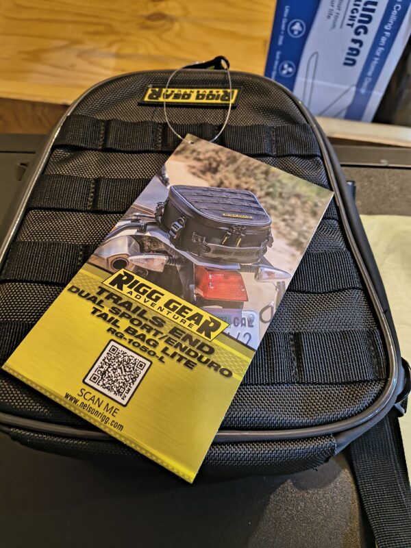 154 Rigg Gear Trail's End Dual Sport Tail Bag - Black, Lightweight & Durable!