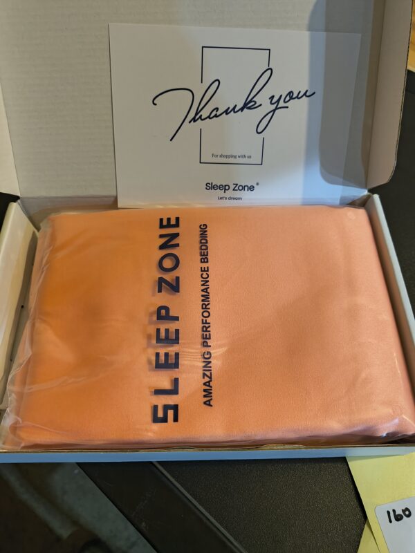 160 King Size Sleep Zone Satin Pillow Covers - Orange - Soft, Breathable, and Hypoallergenic