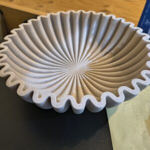 162 Organic Modern Concrete Decorative Bowl, Unique Cement Fruit Centerpiece