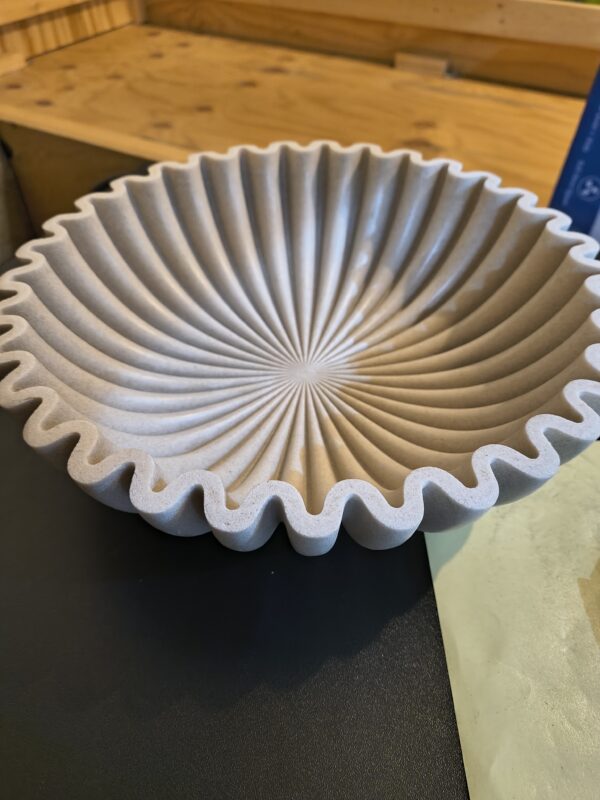 162 Organic Modern Concrete Decorative Bowl, Unique Cement Fruit Centerpiece