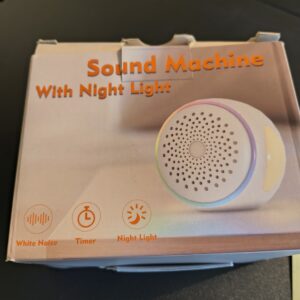 163 White Noise Machine with Night Light, Portable Sleep Aid for Adults and Babies