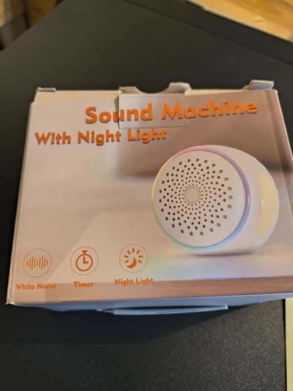 163 White Noise Machine with Night Light, Portable Sleep Aid for Adults and Babies