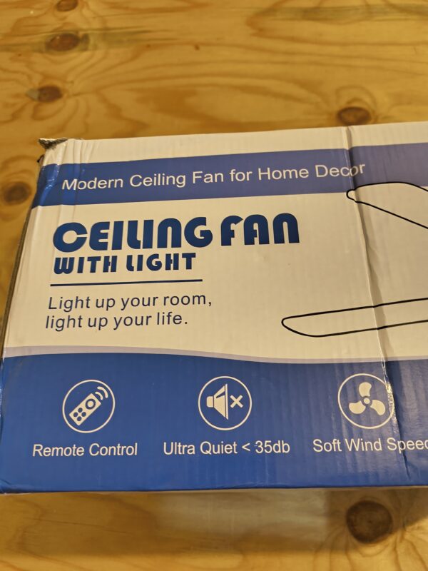 173 Ceiling Fan with Light and Remote Control, Model 8505, Energy Efficient, Modern Home Decor - Image 3