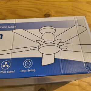 173 Ceiling Fan with Light and Remote Control, Model 8505, Energy Efficient, Modern Home Decor