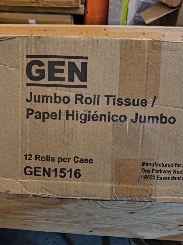 174 General Jumbo Roll Tissue, 12-Ply Case, Bulk Pack, Bathroom Essentials