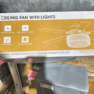 912 Model 8221 - 48-Inch Black Ceiling Fan with Light: Elegant Design, Superior Air Circulation, and Multi-Setting Light - Perfect for the Modern Home