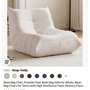 43 Gazecaia bean bah chair single beige