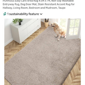 60 Purrug Taupe Rug 4.5 x 7