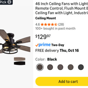 61 Tinkoso 46" Ceiling Fan