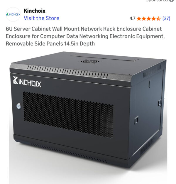63 Black Server Cabinet