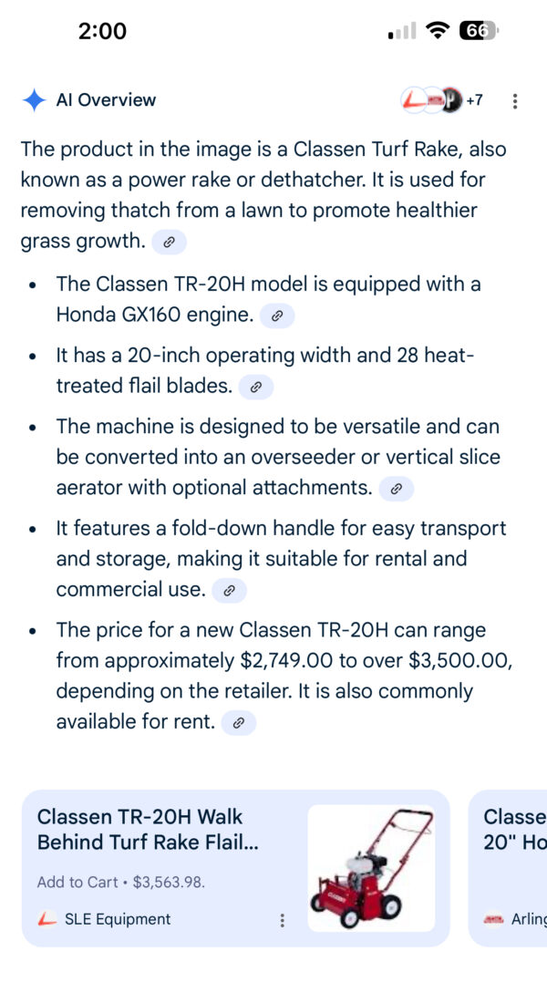64 Classen Turf Rake - Image 3